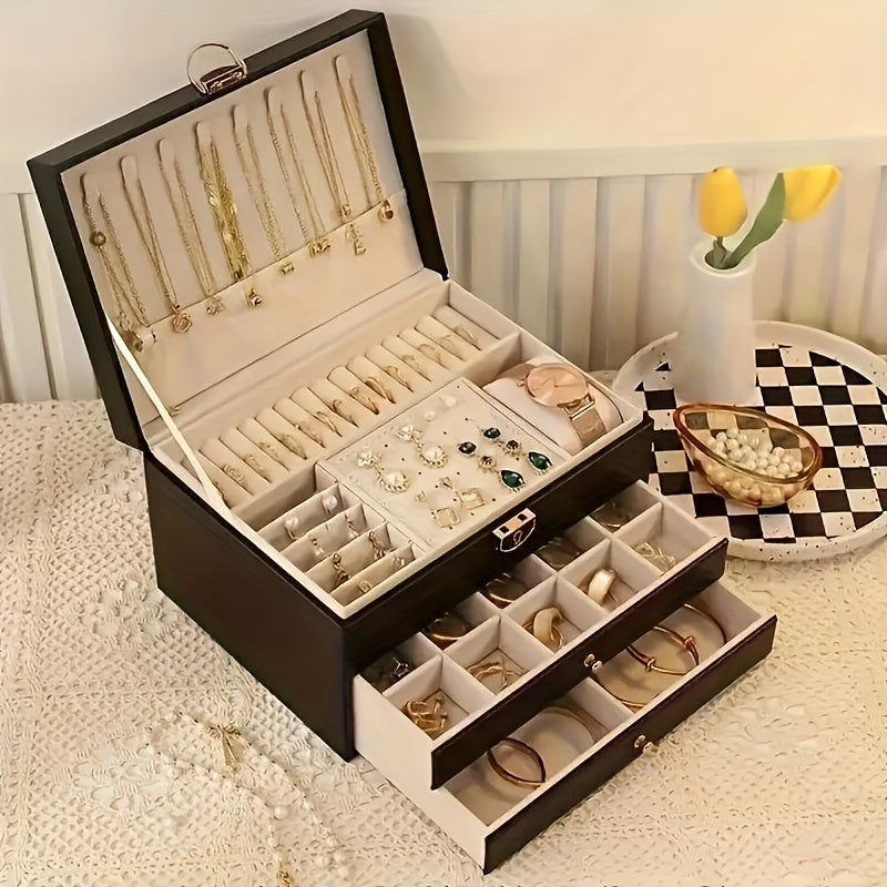 ELEGANCE JEWELRY BOX - Elegant leather jewellery box for stylish storage