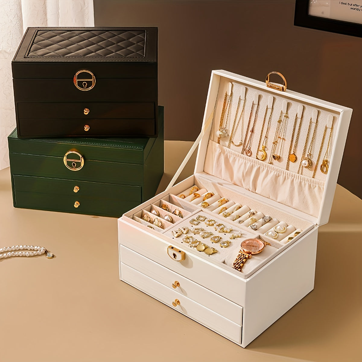 ELEGANCE JEWELRY BOX - Elegant leather jewellery box for stylish storage