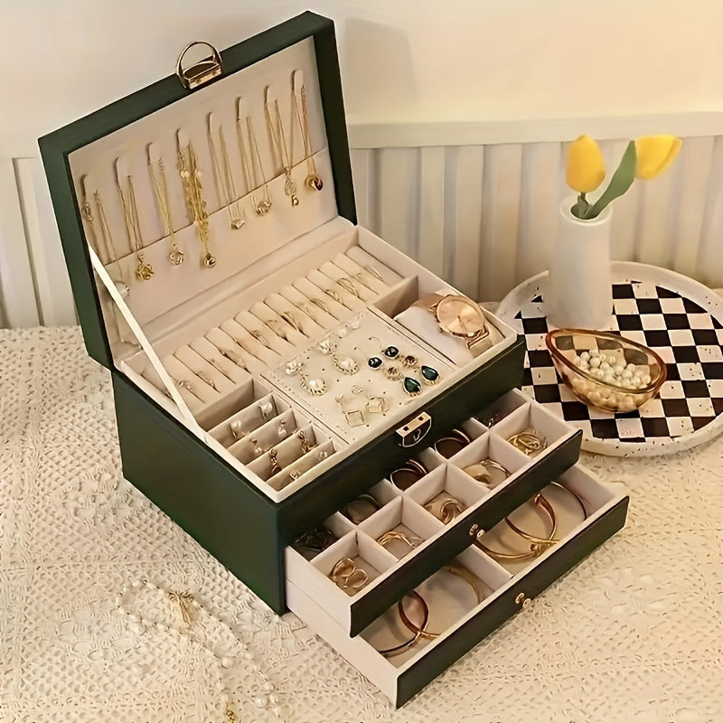 ELEGANCE JEWELRY BOX - Elegant leather jewellery box for stylish storage