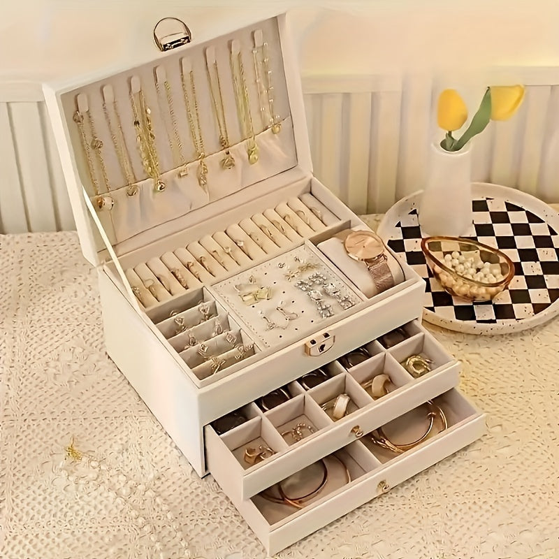 ELEGANCE JEWELRY BOX - Elegant leather jewellery box for stylish storage