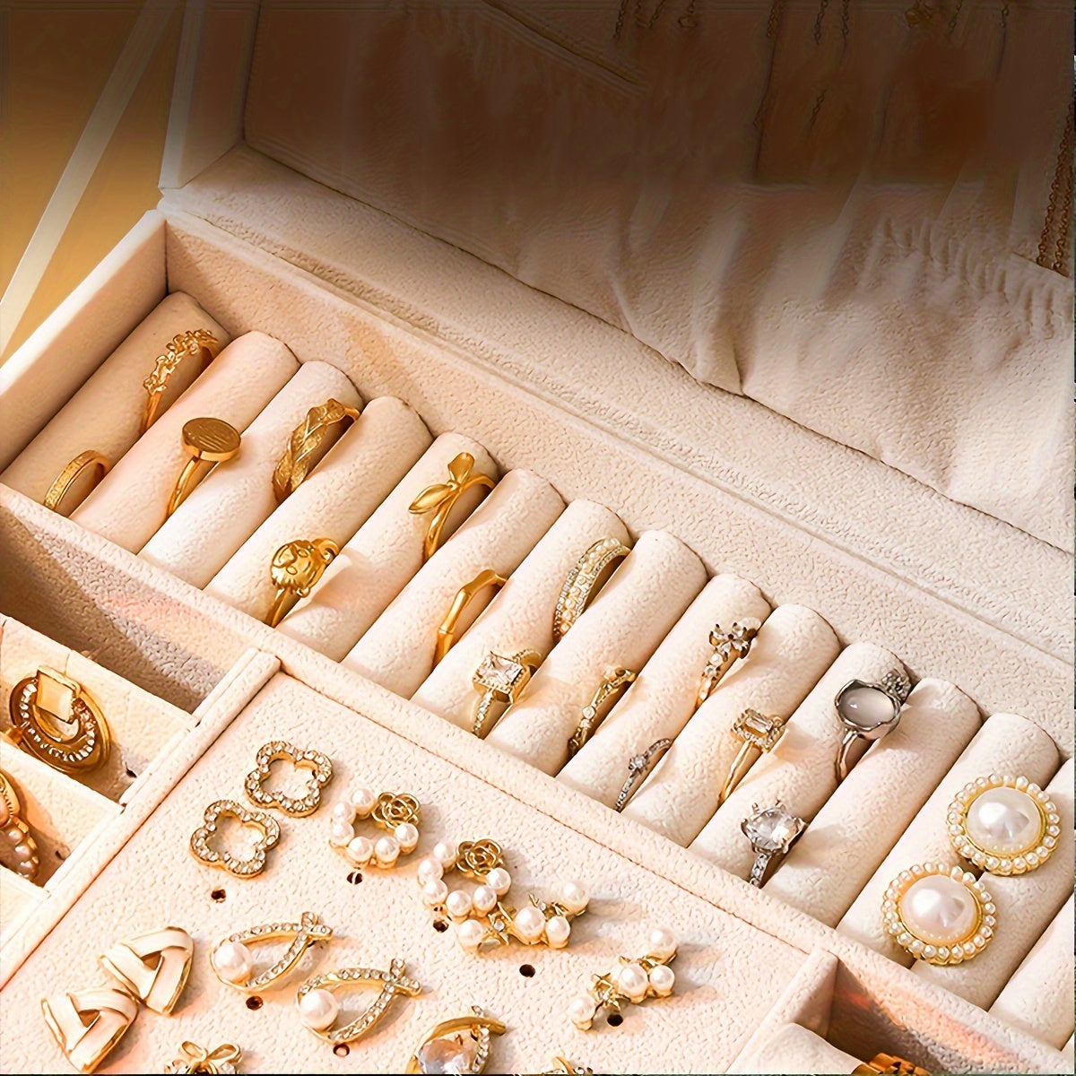 ELEGANCE JEWELRY BOX - Elegant leather jewellery box for stylish storage
