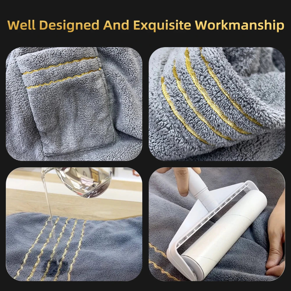 VelourGent – Elegant Men's Bathrobe made of Thick Velvet