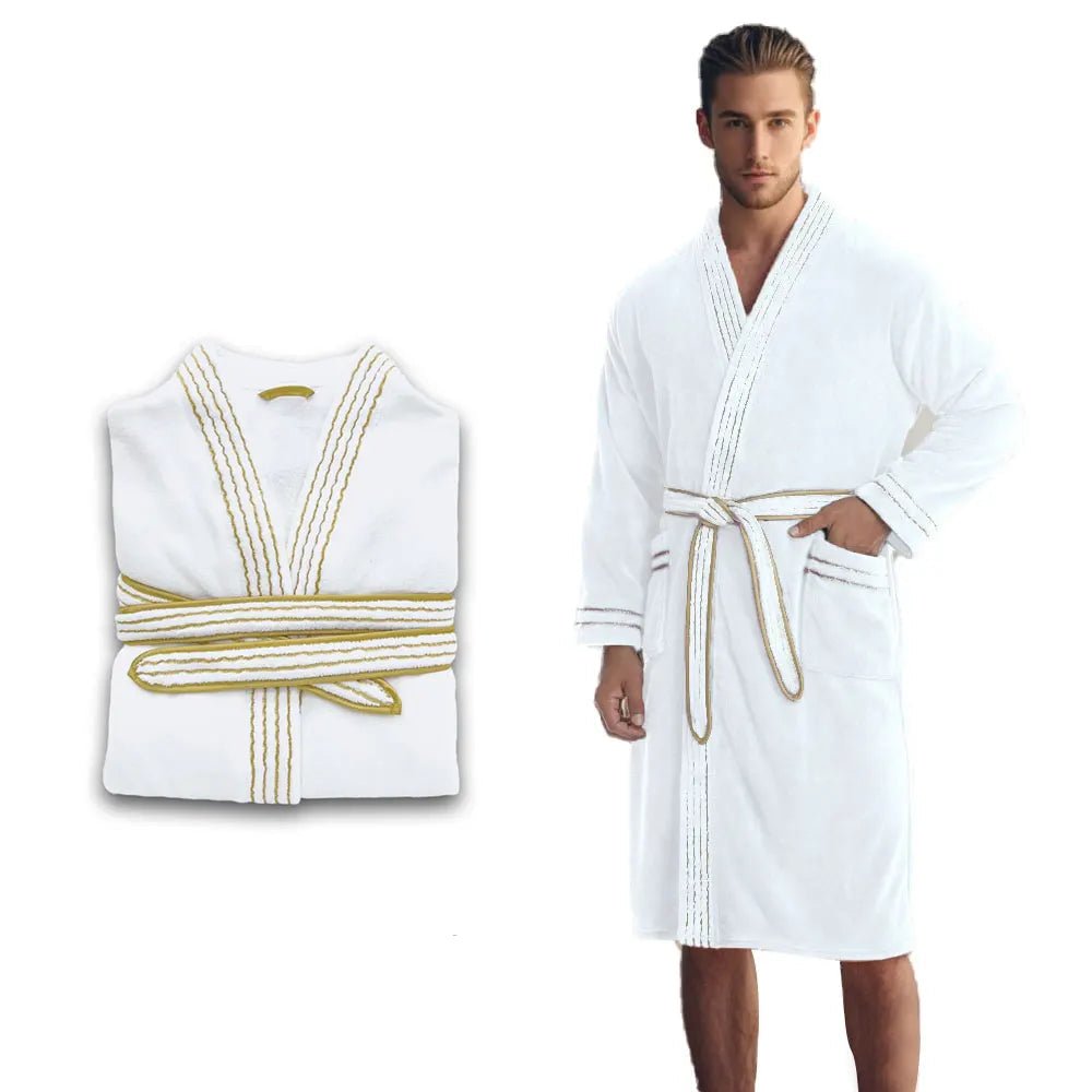 VelourGent – Elegante accappatoio da uomo in velluto spesso