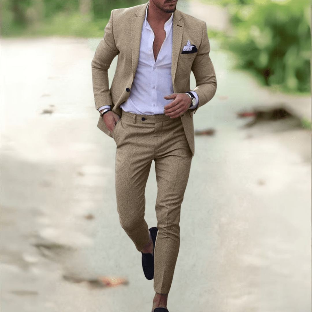 Carvelli Suit – Elegant Men's Suit Set in Slim Fit for Business & Events