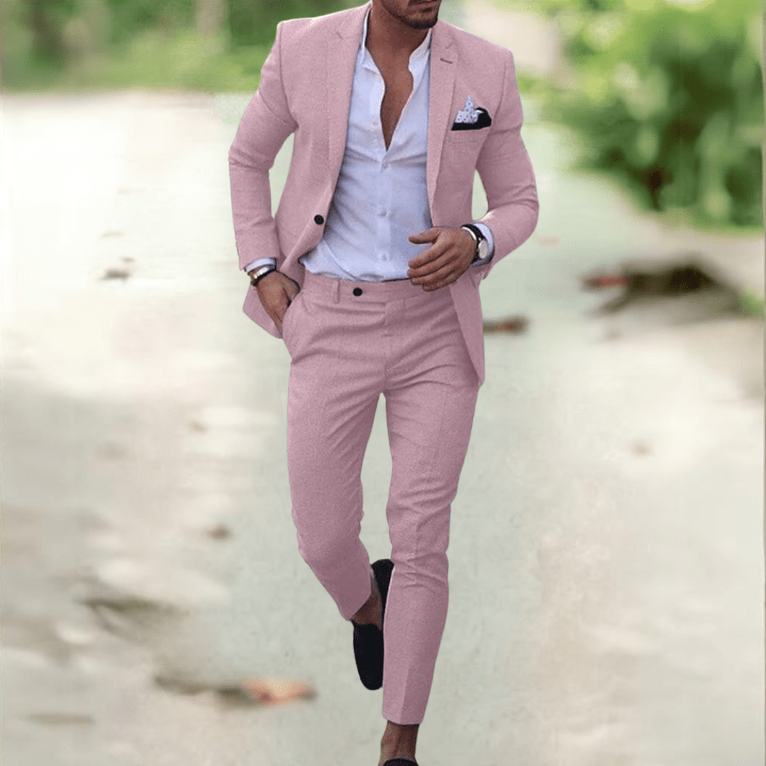 Traje Carvelli – Elegante conjunto de traje de hombre en corte slim para negocios y eventos