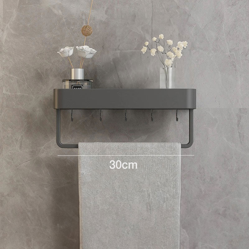 AquaShelf - Elegant wall shelf for the bathroom with towel rail & drill-free installation