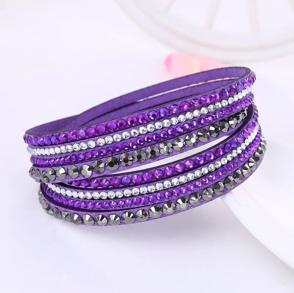 CRYSTAL WRAP – Elegantes brazalete envolvente con cristales para mujer