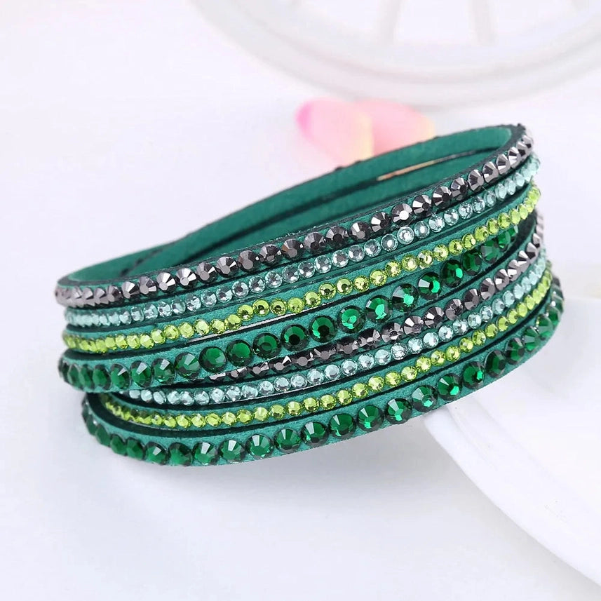 CRYSTAL WRAP – Elegantes brazalete envolvente con cristales para mujer