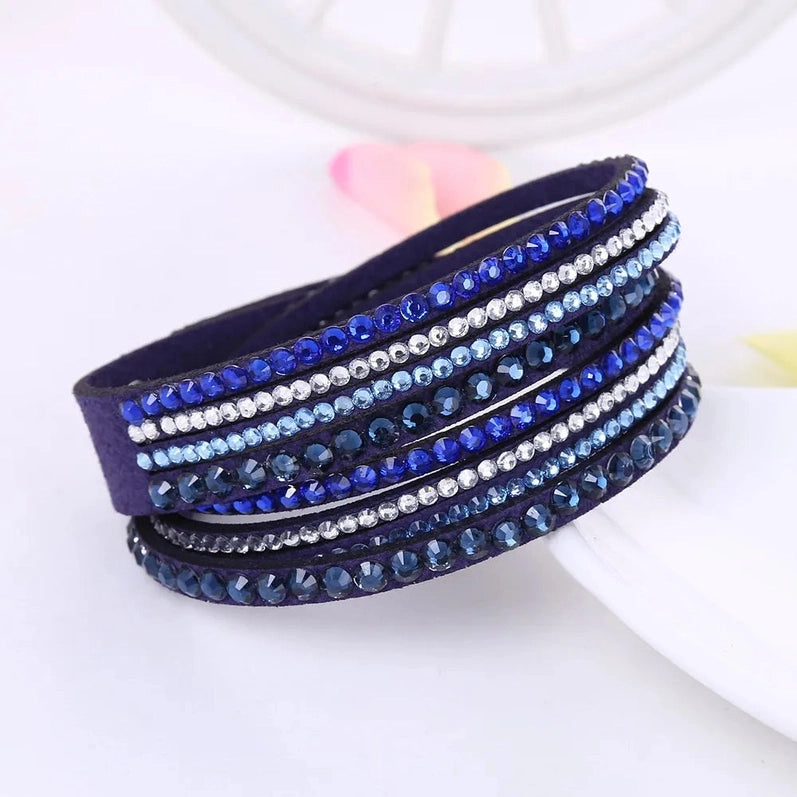 CRYSTAL WRAP – Elegantes brazalete envolvente con cristales para mujer