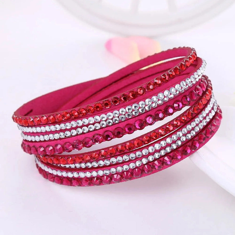 CRYSTAL WRAP – Elegantes brazalete envolvente con cristales para mujer