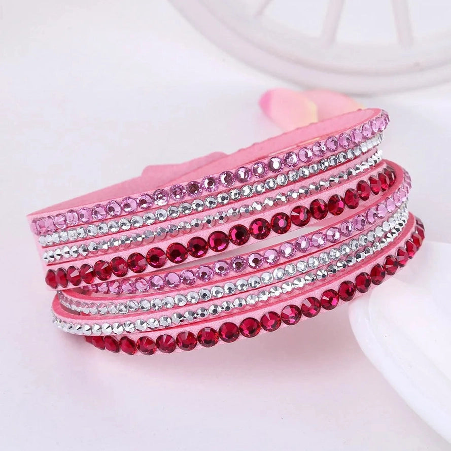 CRYSTAL WRAP – Elegantes brazalete envolvente con cristales para mujer
