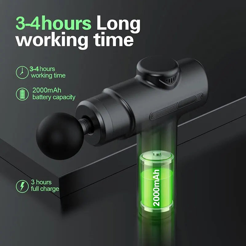 DeepFlex 8 – Pistola da massaggio elettrica con 8 testine per massaggio dei tessuti profondi