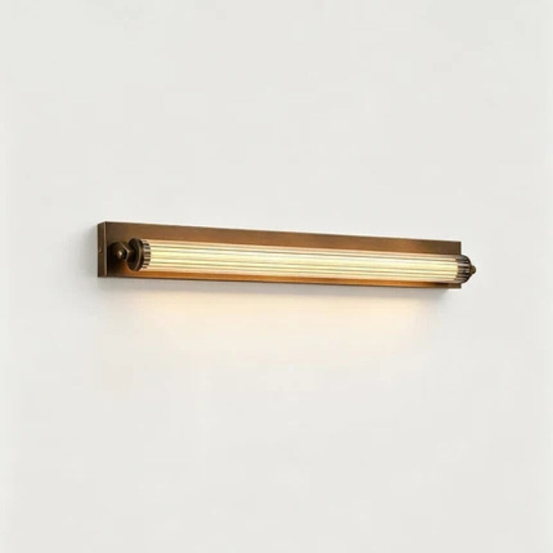 ELYVEN – Antique brass wall light with clear acrylic shade