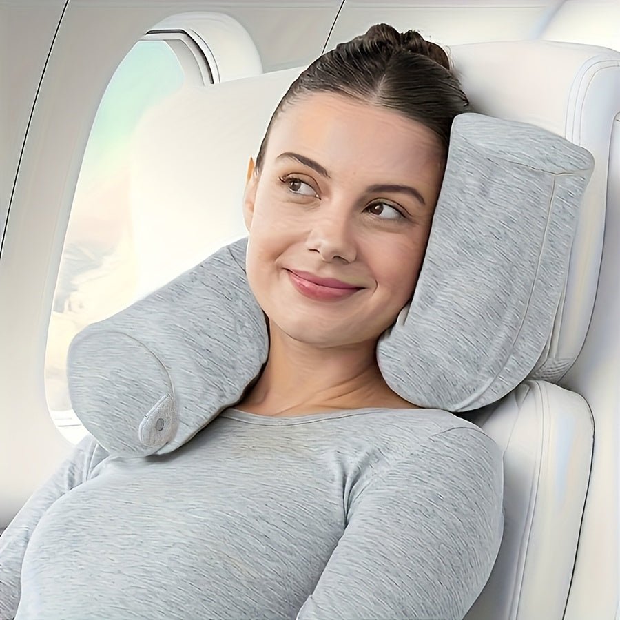 TRAVELEASE – Almohada de viaje ergonómica para máxima comodidad en movimiento