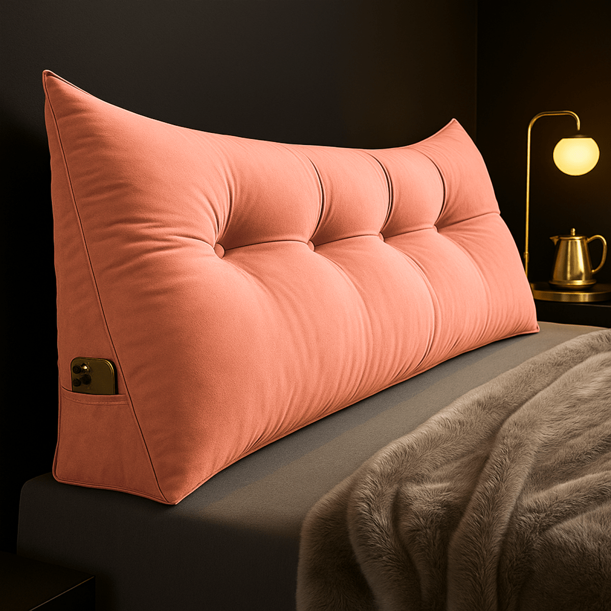 ComfortRest Wedge Pillow - ergonomic back support for bed & sofa