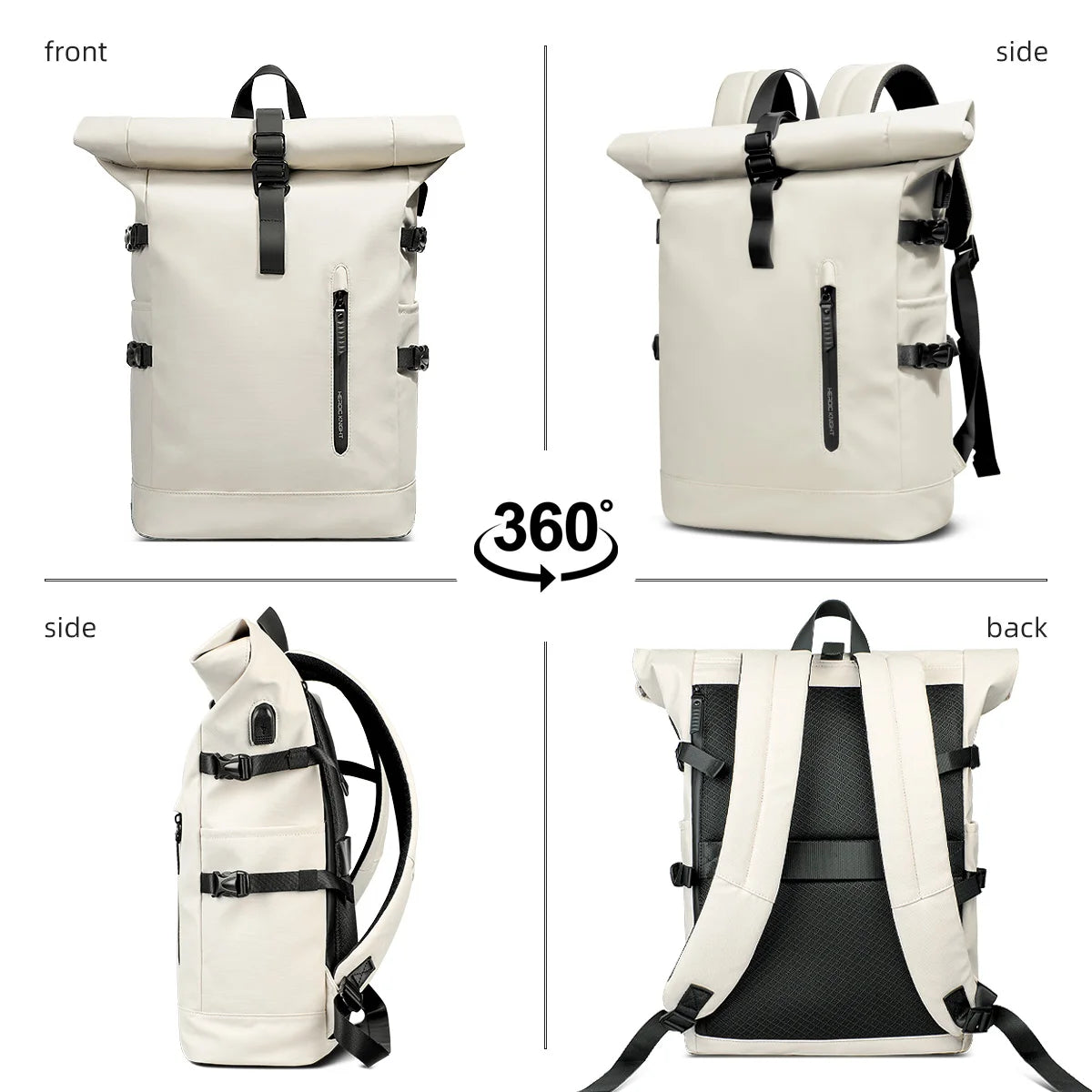 ROLLTRAIL - Expandable roll-top rucksack with laptop compartment & large volume