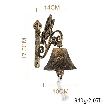 EUROVINT Bell - Classic cast iron doorbell in vintage style for stylish entrances