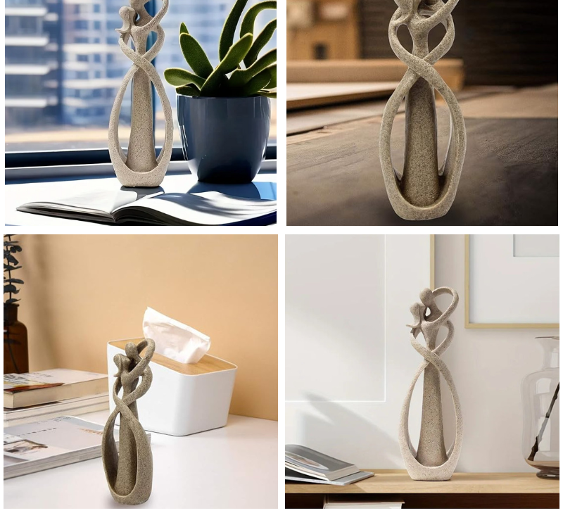 ETERNAL EMBRACE - Abstract sculpture as a symbol of timeless love