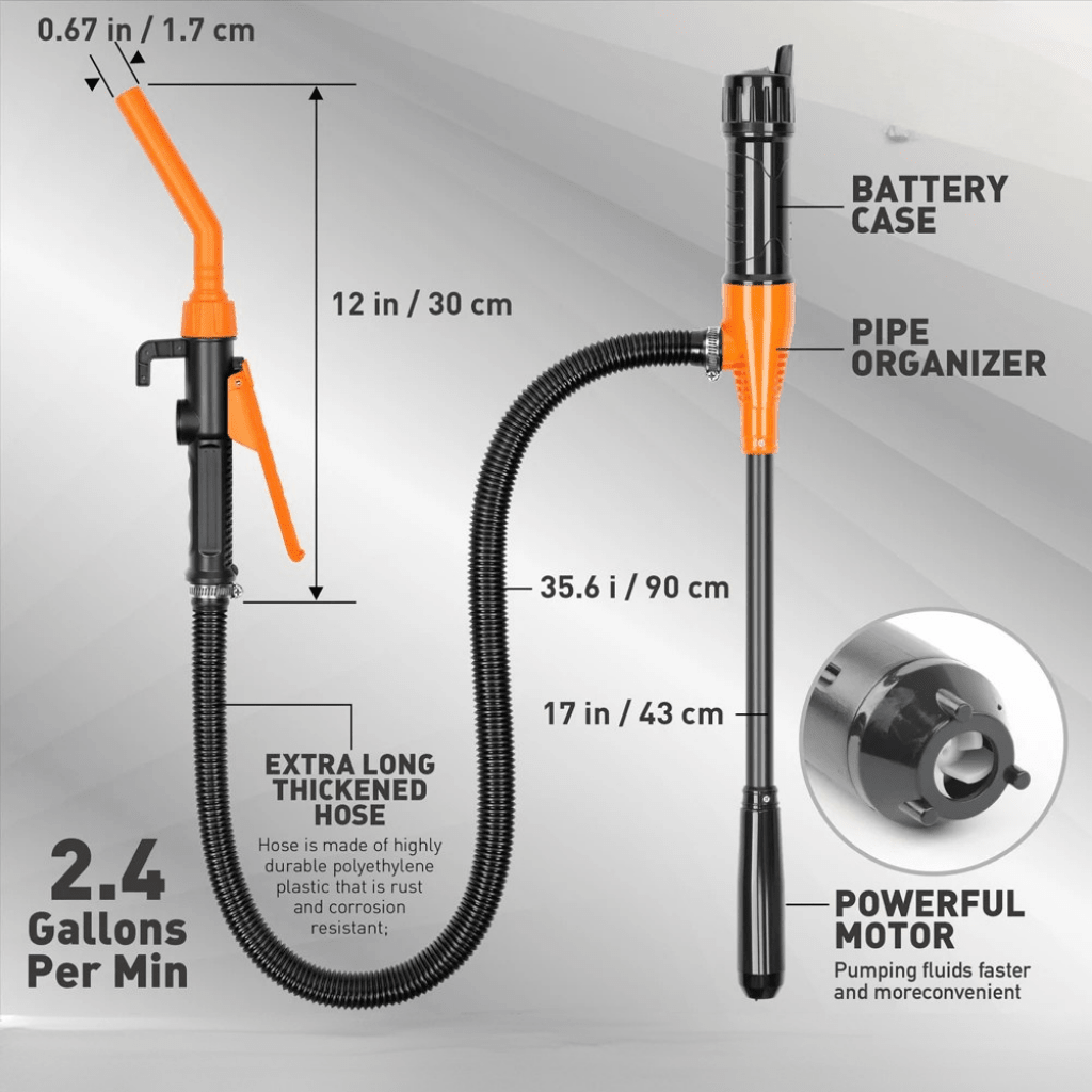 FLOWPUMP – Tragbare Flüssigkeitspumpe mit einstellbarer Durchflussregelung, 2,4 GPM 5