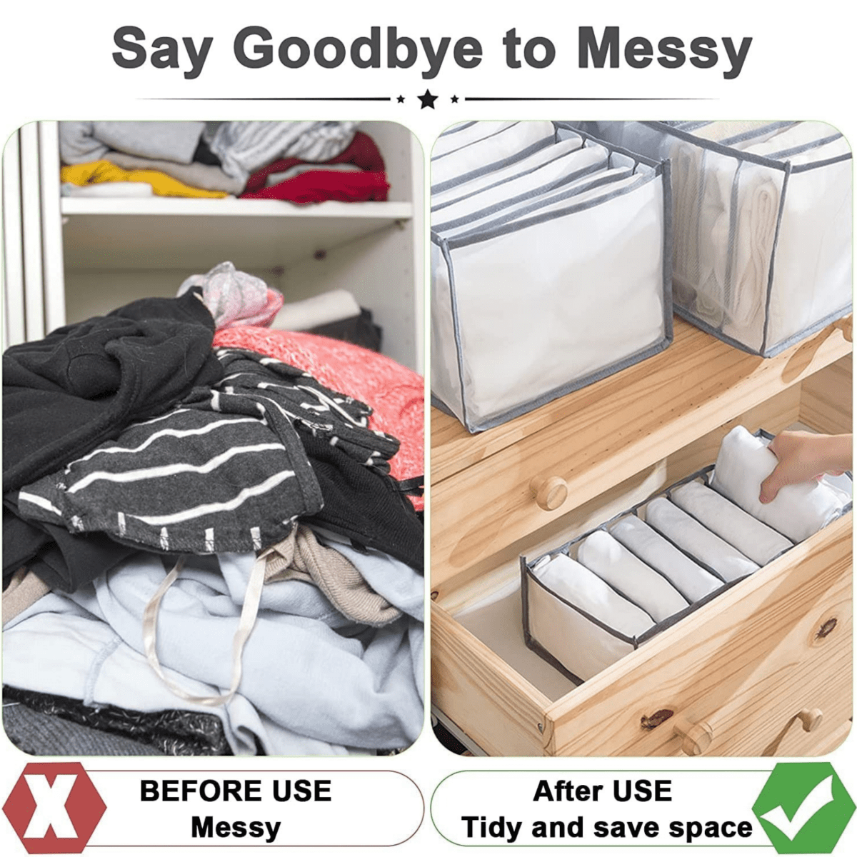CLOTHSYNC – Wardrobe Organizer Set for Wrinkle-Free and Neat Storage