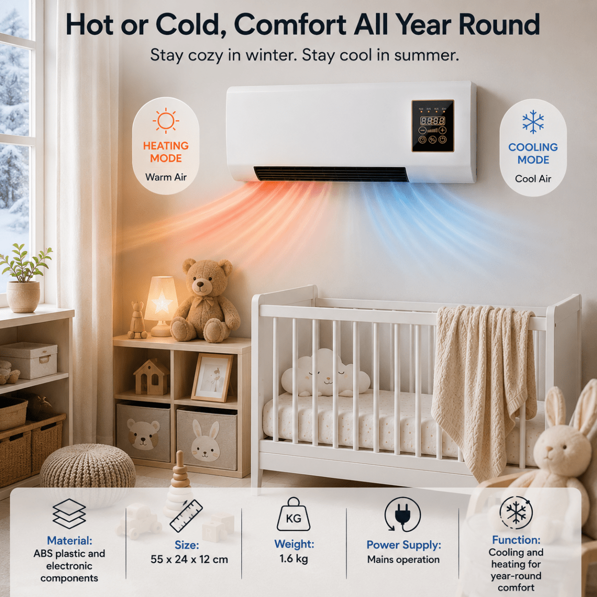 FRESHCLIMA – Cooling and heating device for a balanced indoor climate