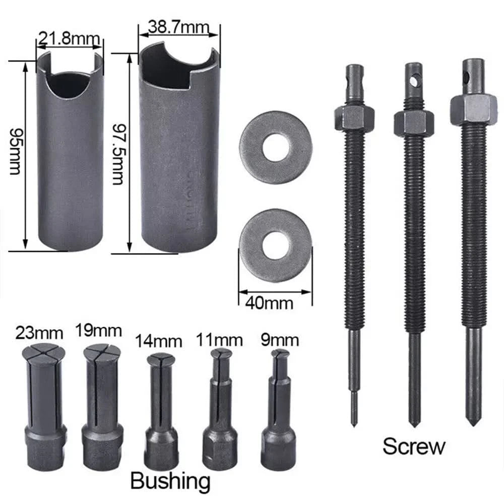 EXTRACTOR PRO - Bearing puller set for 9-23 mm bushes - For bicycles, motorbikes & machines