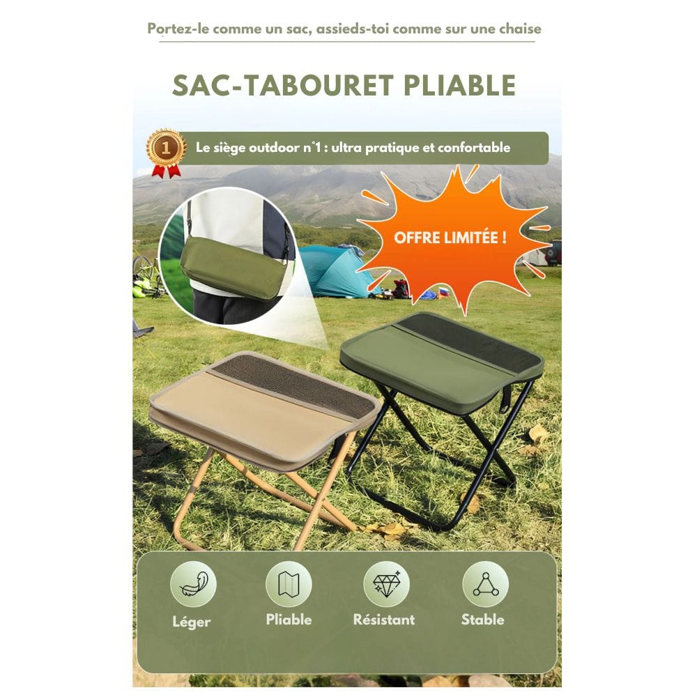 2-in-1 chair bag - waterproof folding chair & rucksack for outdoor adventures