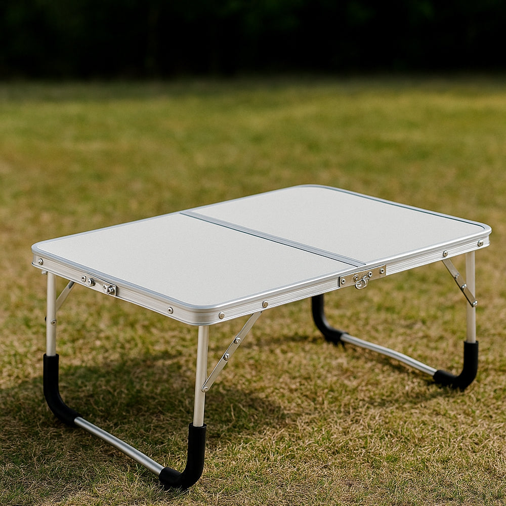 TRAILFOLD TABLE - Folding outdoor table with aluminium frame & suitcase design