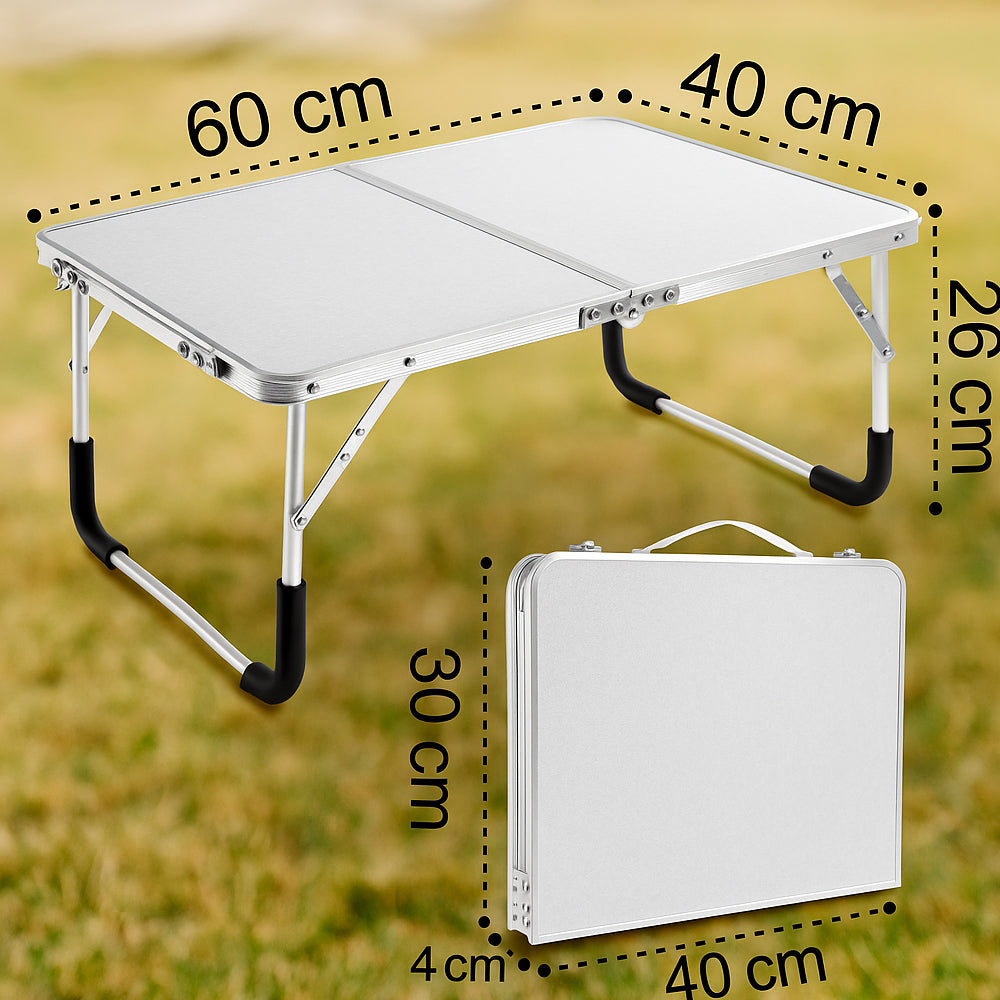 TRAILFOLD TABLE - Folding outdoor table with aluminium frame & suitcase design