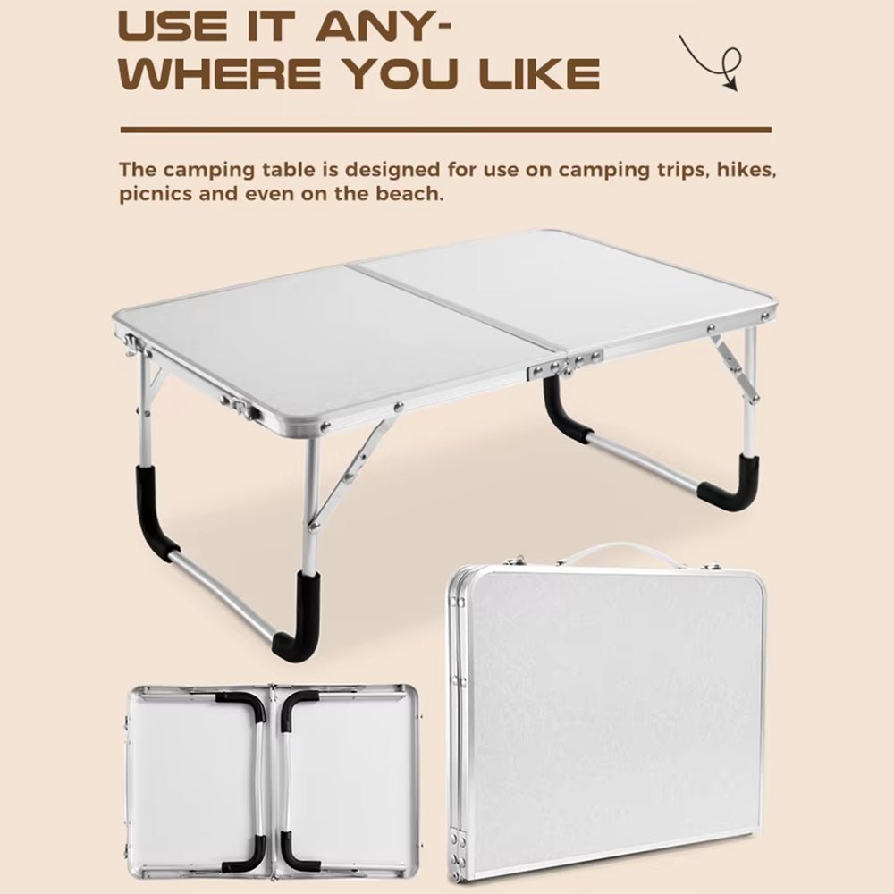 TRAILFOLD TABLE - Folding outdoor table with aluminium frame & suitcase design