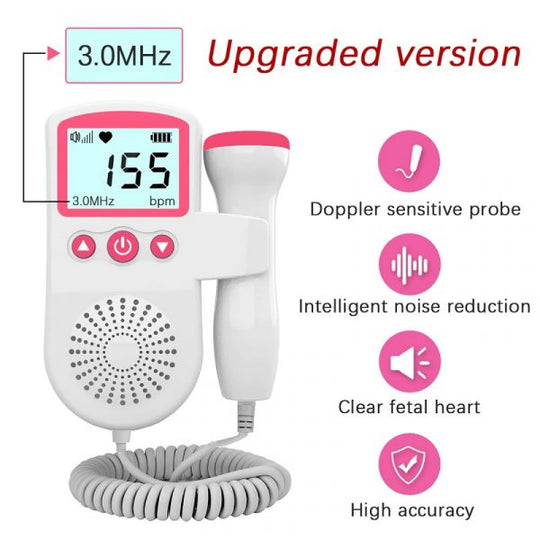 FetoPulse Doppler – Draagbare hartslagmonitor met LCD-scherm vanaf de 12e zwangerschapsweek