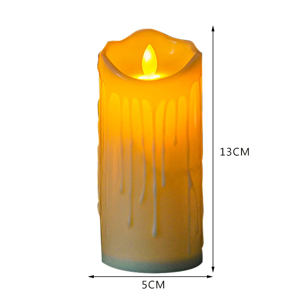 LumiFlame LED Candles – Flameless Electronic Decoration, Set in Ivory White