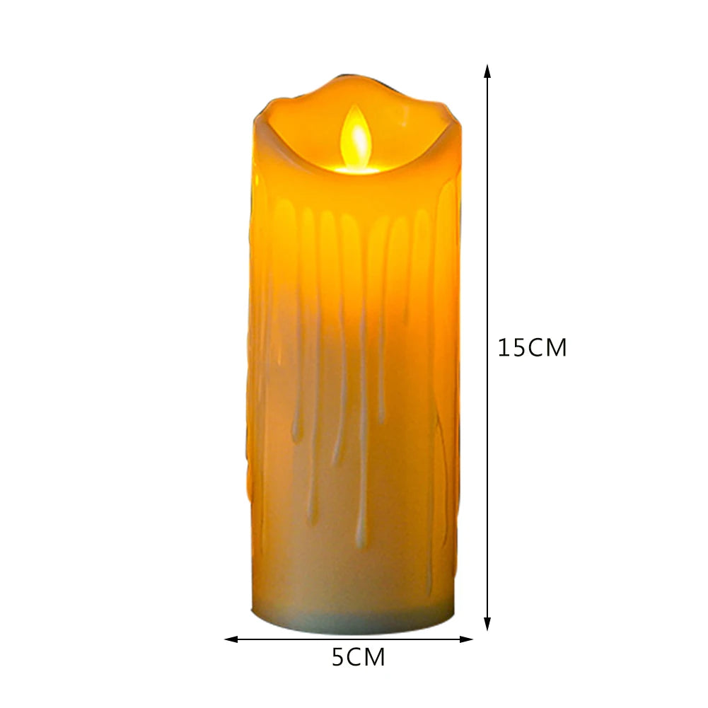 LumiFlame LED Candles – Flameless Electronic Decoration, Set in Ivory White