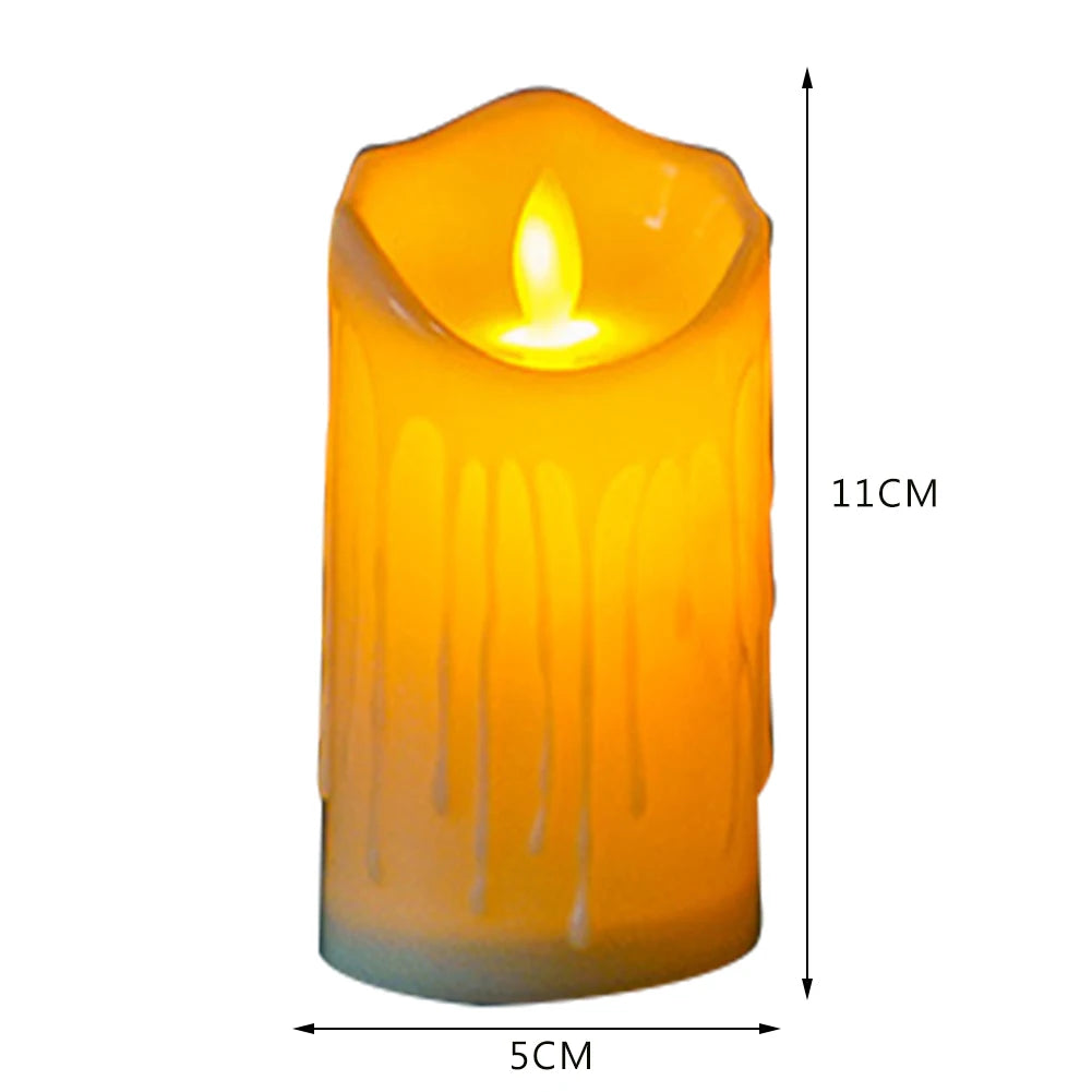 LumiFlame LED Candles – Flameless Electronic Decoration, Set in Ivory White