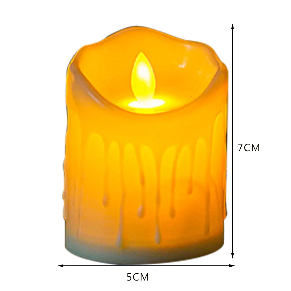 LumiFlame LED Candles – Flameless Electronic Decoration, Set in Ivory White
