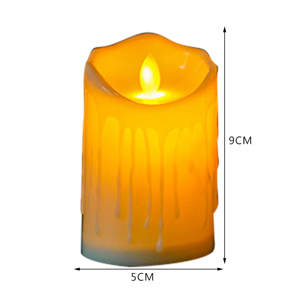 LumiFlame LED Candles – Flameless Electronic Decoration, Set in Ivory White