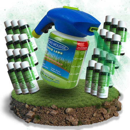 HYDRO MOSS PRO – Espuma hidro líquida para césped para un crecimiento rápido y saludable del pasto
