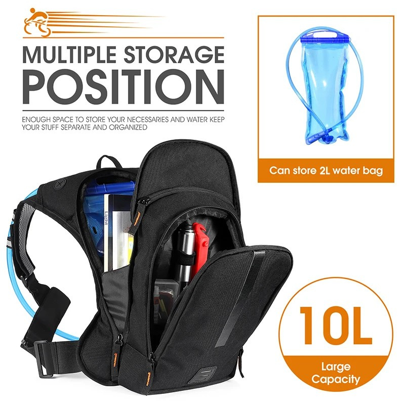 Mochila HydroSport – Mochila ultraligera de 10L con sistema de hidratación para ciclismo y actividades al aire libre