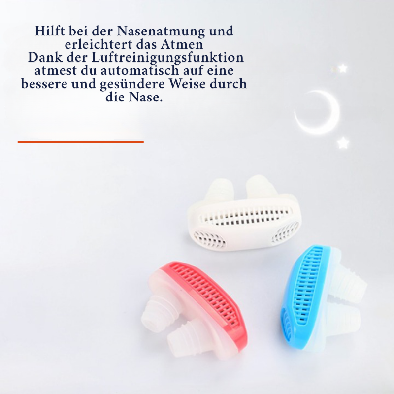 Sleeppure - Système de filtration d'air anti-ronflement pour un meilleur sommeil et une respiration saine