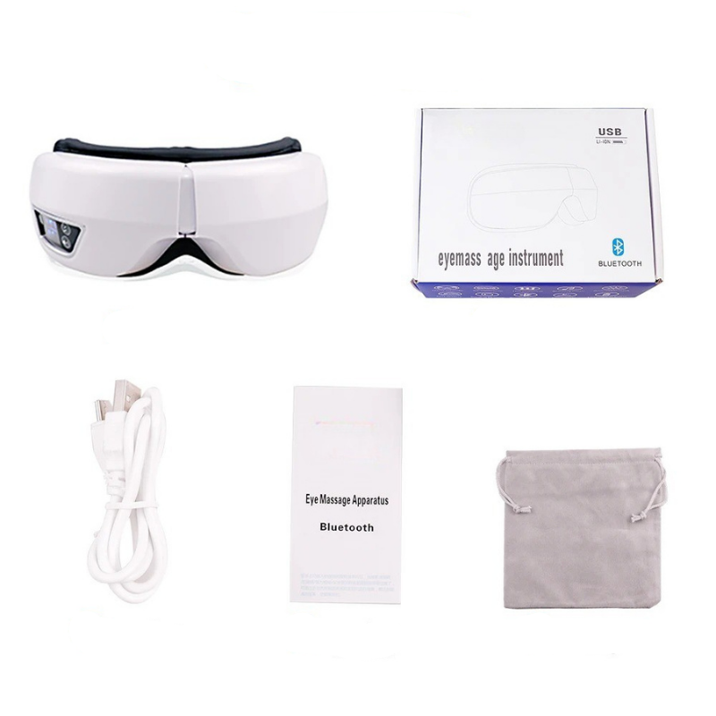 Eyeglow Smart 6D masajeador de ojos – masaje de aire, calor y vibración con Bluetooth y función plegable