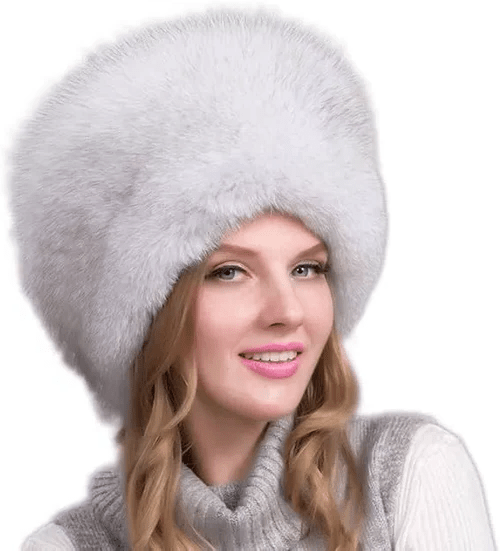 FurLuxe winter hat made of natural fox fur | Thick fur hat with ear flaps for an elegant look in cold weather