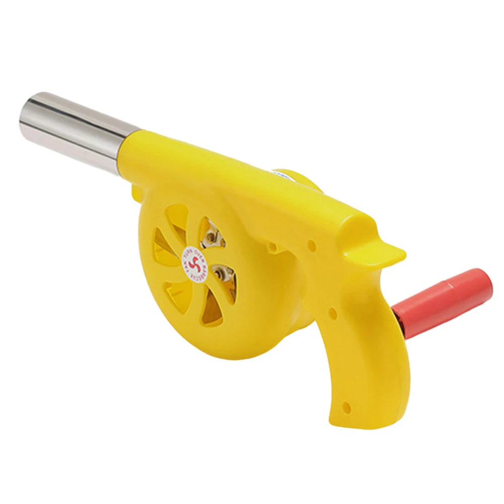 BBQWind Fan - Portable hand crank barbecue fan for easy outdoor firing up
