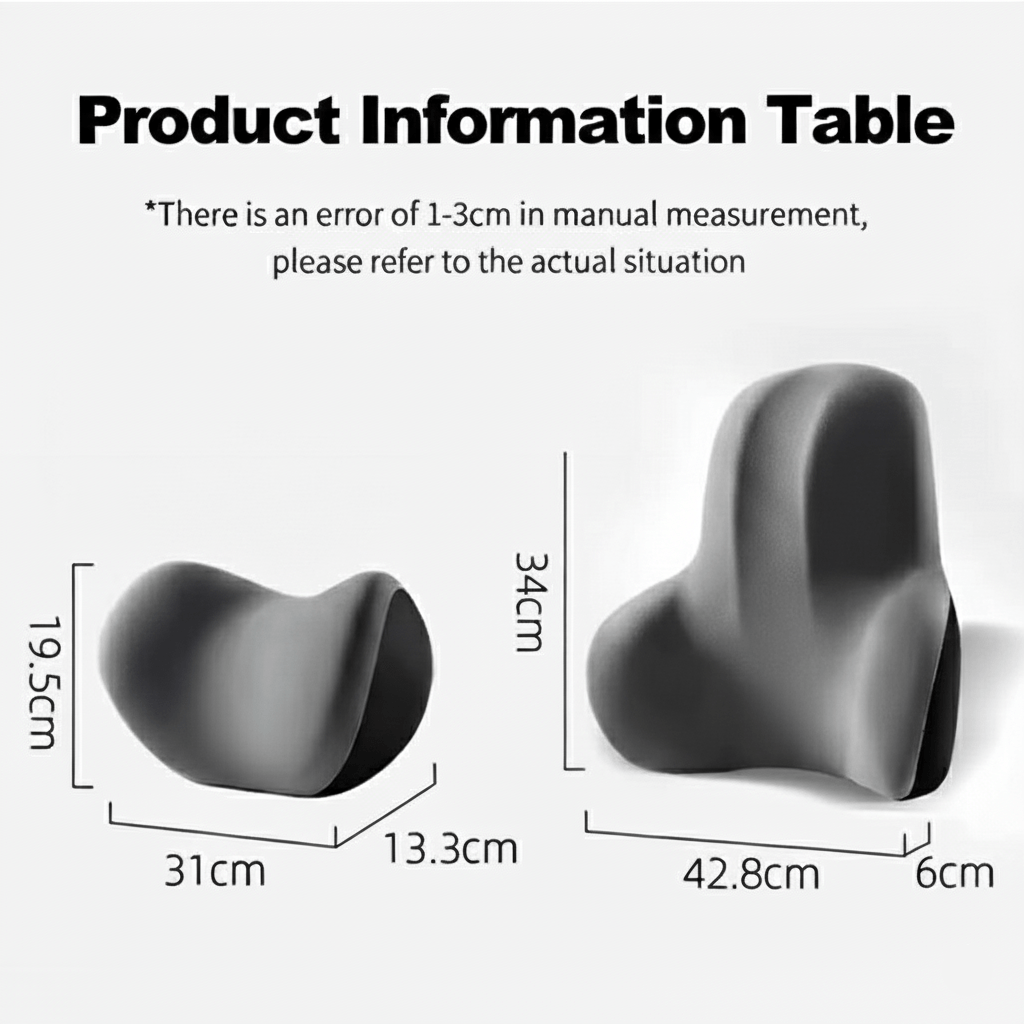 AUTOERGON – Memory Foam Auto-Nacken- & Lendenstütze für ergonomischen Sitzkomfort