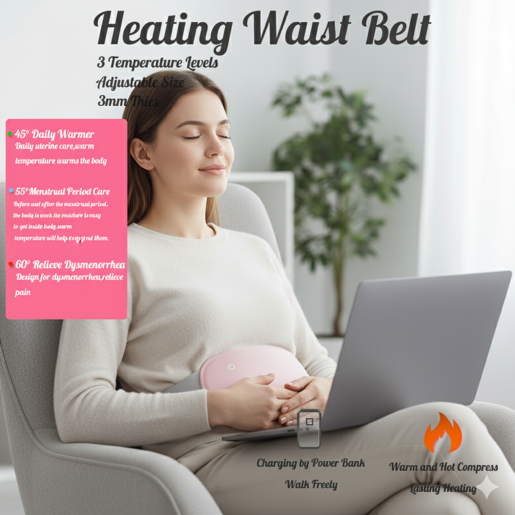 Relaxheat – Elektrische buikverwarming met vibratiefunctie voor pijnverlichting