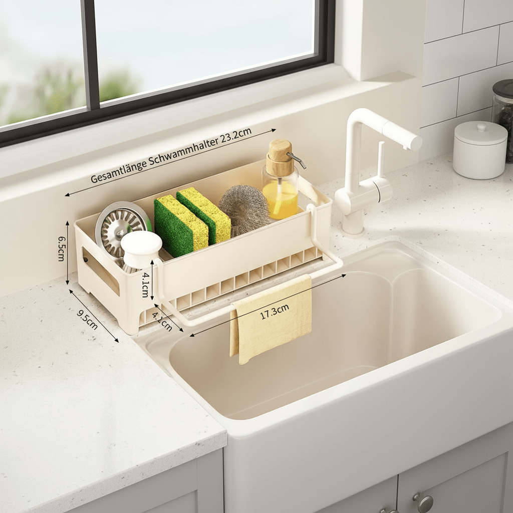SINKORA – Sink organizer with detachable tray & modern design