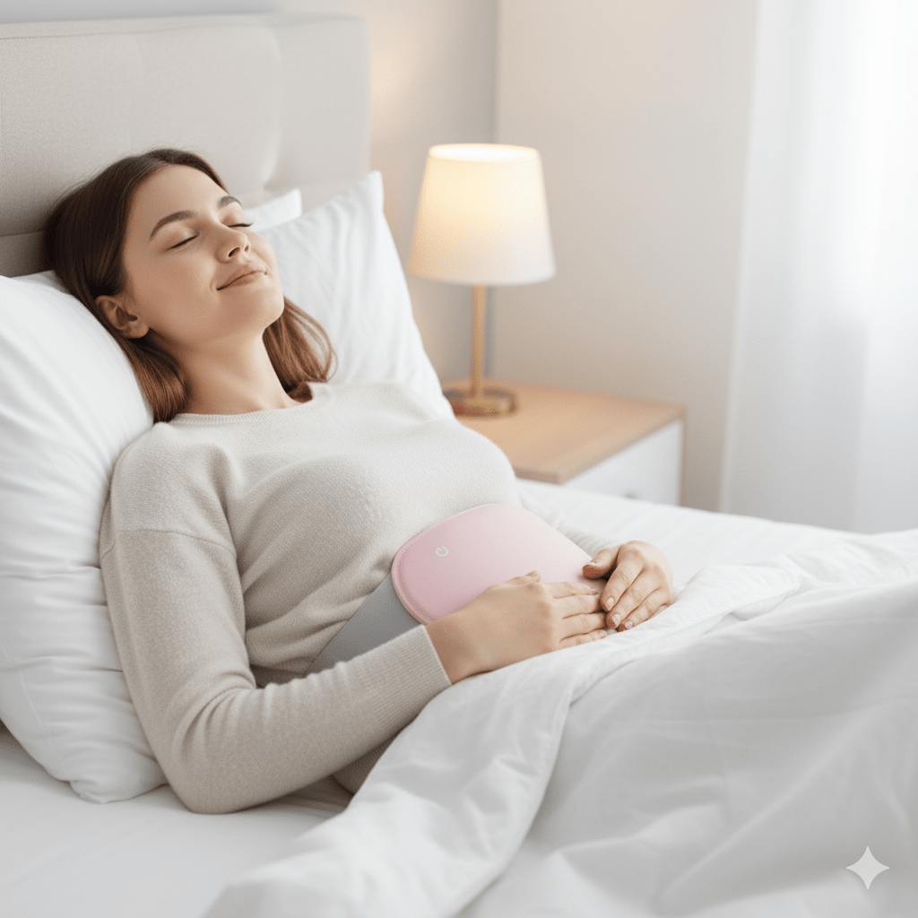 Relaxheat – Calentador eléctrico abdominal con función de vibración para aliviar el dolor