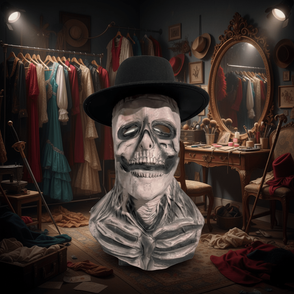DREADSKULL - Realistic skeleton mask with hat for the ultimate Halloween transformation