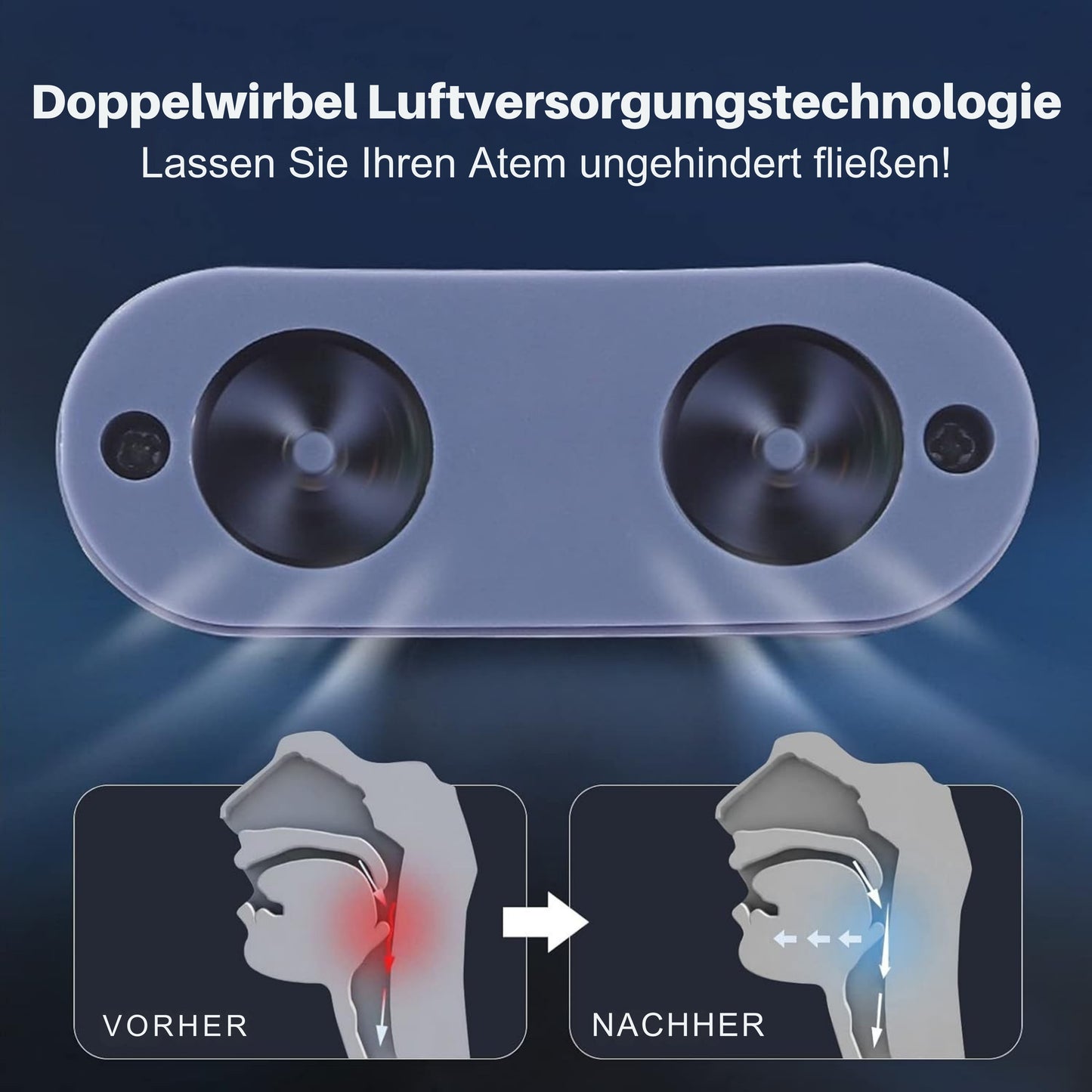 MICROBREATH - Appareil CPAP compact contre le ronflement et l'apnée du sommeil