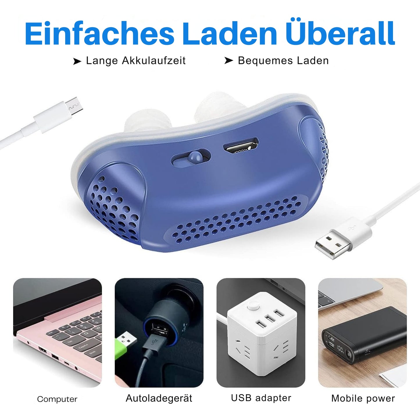 MICROBREATH - Appareil CPAP compact contre le ronflement et l'apnée du sommeil