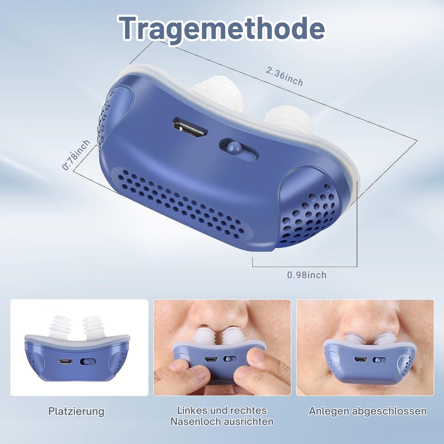 MICROBREATH - Appareil CPAP compact contre le ronflement et l'apnée du sommeil